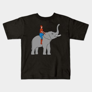 Elephant Rider Kids T-Shirt